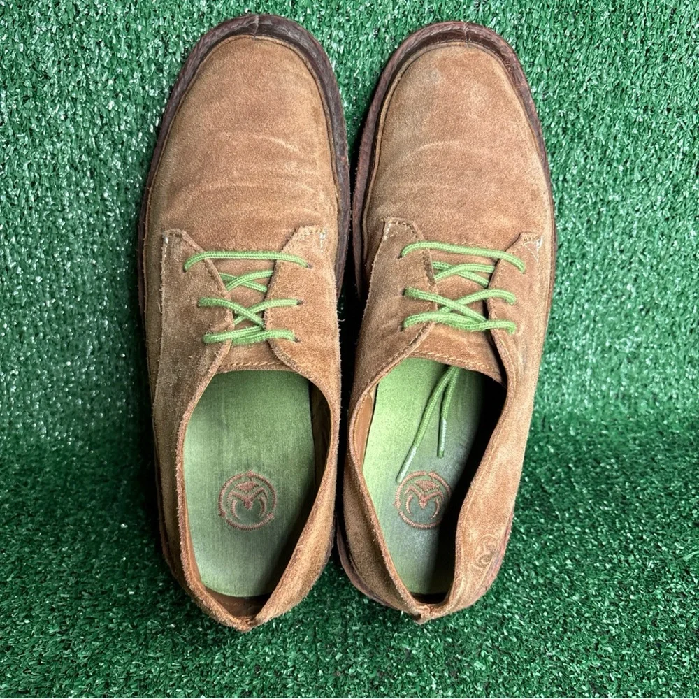 Ocean Minded Mens 9.5 Brown Hemp Suede Hobo Low Top Chukka Beach Shoes
